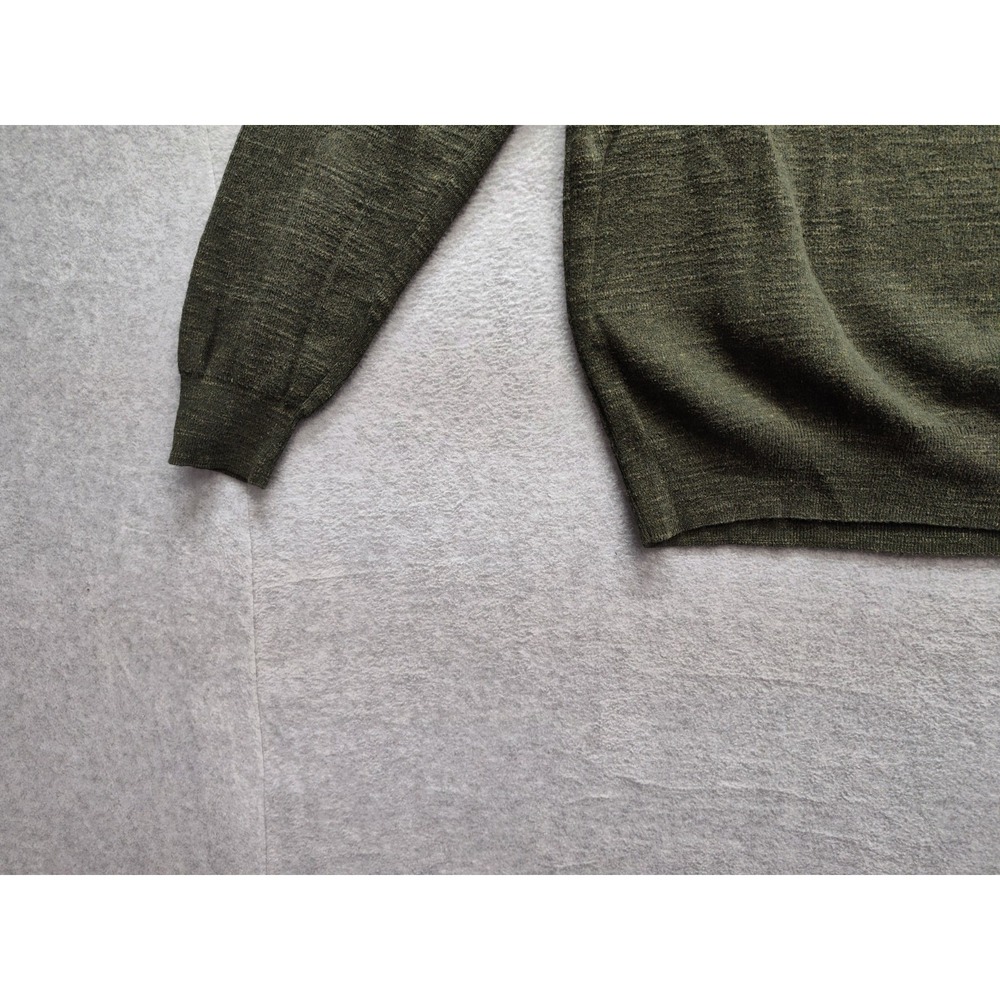 J Crew Men Sweaters L Green Crew Neck Pullover Long Sleeve Comfort Logo Casual - Picture 14 of 16